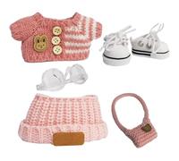 Doll Clothes, Fashion Accessories Set for Dolls, Knitting Handmade Toy Outfit for Girls Boys Collectors, Dress Up Costumes for Pretend Play Display Imaginative Playtime Gift for Kids, 15-17cm