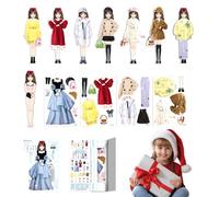 Doll di vestiti magnetici - bambola di carta per principessa magnetica | Fai finta giocattoli da gioco per ragazze, ritagli finta outfit da gioco, abiti magneti puzzle di moda creativa vestirsi per la
