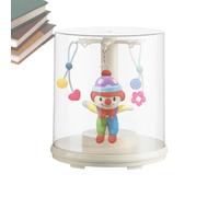 Doll Display Case, Clear Collectible Organizer, 8.86x9.84 Inches Versatile & Rotating Protective Design, Dust Proof Screen for Plush Dolls, Keychains, Figurines, Action Figures, Collectibles Storage