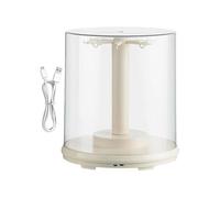 Doll Display Case, Clear Collectible Organizer, 8.86x9.84 Inches Versatile & Rotating Protective Design, Dust Proof Screen for Plush Dolls, Keychains, Figurines, Action Figures, Collectibles Storage