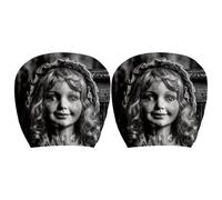 Doll Funny Stretch Decorative Protector - Polyester Ghost Head Rest Cover