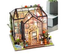 Doll House - Building Set for Shelf and Bedroom, Holiday Display Model with LED Lights, Decor Craft for Teens, Christmas, Halloween, Library, Projects, 7.87x7.87x7.09 inches