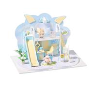 Doll House Kits, Small Sheep Shaped House, DI Y Building Craft Toy, Furniture Play Set, Decorative Hobby Kit for Women, Teens, Kids, Home, Library, Christmas, Halloween, 7.09x5.12x5.31 inches