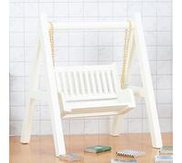 Doll House Miniature Swing in White Birch Wood 1:12 Scale Furniture for
