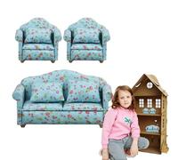 Doll House - Piccolo accessorio per mobili, piccola poltrona da divano, in miniatura con scala 1/12 con cuscino per il soggiorno della moderna casa delle bambole, decorazione fai da te, elegante