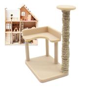 Doll House - Rope, 1.26x1.89x2.68in Cat Climbing Frame Miniature Scene Decor | Realistic Mini Cat Climber Model Photography Prop, Miniature Accessory For Doll House Settings, Building Models