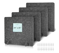 DOLLAR BOSS 4 divisori acustici da scrivania, 61 x 50,8 cm, pannelli insonorizzanti per la privacy, indipendenti per tavolo, riduzione del rumore, per ufficio, casa, aula, area studio con 10 puntine