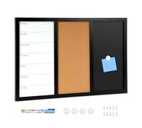 DOLLAR BOSS Lavagna magnetica combinata 50×70 cm, lavagna magnetica, lavagna bianca, lavagna in sughero, lavagna per memo in cucina, lavagna per pianificazione per lavagna combinata a parete