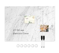 DOLLAR BOSS Lavagna magnetica, lavagna magnetica da parete 30 x 40 cm, lavagna magnetica Memoboard stampata con 6 magneti, 2 penne