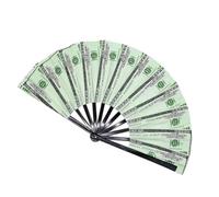Dollar Folding Fan - 13-Inch Large Handheld Prop For Music Festivals