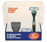 Dollar Shave Club Set da barba The Guest Pass | 2 cartucce di ricarica Swift Risciacquo, 1 manico (verde), 1 copertura per rasoio