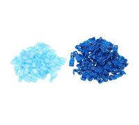 DollaTek 100Pcs (50 paia) Connettori per cavi elettrici isolati blu T-Tap Terminali a filo con chiusura a giunzione rapida Set combinato a crimpare a forcella 1,0-2,5 mm2 AWG 16-14