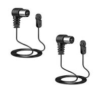 DollaTek 2 pezzi Antenna FM per HiFi NTSC 75 Ohm Antenna radio FM con cavo di prolunga da 1,5 m per Yamaha Onkyo ecc. Piano per ricevitore home stereo