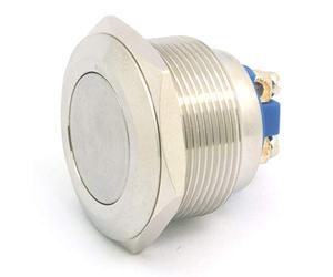 DollaTek 25mm Flat Reset Interruttore a pulsante 12V DC Angel Eye LED Interruttore Llight rotondo in acciaio inox impermeabile con piedino a vite - Nastro