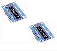 DollaTek 2Pcs 0.91 Pollici SPI OLED Display LCD modulo 128x32 3.3V/5V AVR PIC STM32 per Arduino - Carattere Bianco