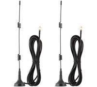 DollaTek 2Pcs 433 MHz Unity Gain Omni, 6,6 Pollici Antenna con Base Magnetica e connettore SMA Maschio Impedenza 50 Ohm - 7DBI