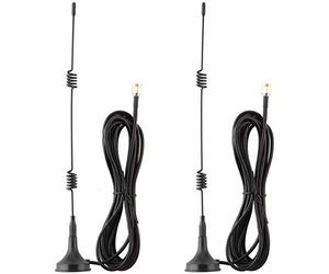 DollaTek 2Pcs 433 MHz Unity Gain Omni, 6,6 Pollici Antenna con Base Magnetica e connettore SMA Maschio Impedenza 50 Ohm - 7DBI
