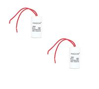 DollaTek 2Pcs CBB60 AC 450V 6UF Condensatore di Marcia del Motore per Cilindro a 2 Fili