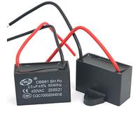 DollaTek 2Pcs CBB61 2uF 450V AC 50/60Hz Condensatore del Motore del Ventilatore del condizionatore d'Aria