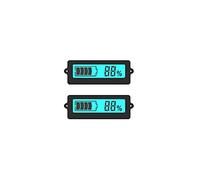 DollaTek 2Pcs LY6N 12V-96V Batteria al piombo 3S-15S Batteria al litio Tester di capacità della batteria digitale, Indicatore percentuale di batteria con display LCD - Retroilluminazione blu