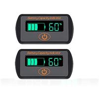 DollaTek 2Pcs LY7B 12-60V Voltmetro batteria Batteria al litio Piombo-acido Display digitale LCD Voltmetro CC Testa - Retroilluminazione nera