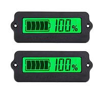 DollaTek 2Pcs Tester di capacità di tensione del monitor della batteria Batteria al piombo-acido 12V ~ 60V Indicatore percentuale di capacità di tensione della batteria di ferro-litio - Verde