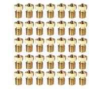 DollaTek 35PCS M6 1.75mm Stampante 3D 0.2mm 0.3mm 0.4mm 0.5mm 0.6mm 0.8mm 1.0mm Estrusore Testina di stampa ugello in ottone per Makerbot (5 pezzi/ogni dimensione)