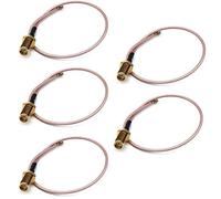 DollaTek 5 Pezzi Cavo SMA Cavo RG178 Connettore coassiale Cavo Adattatore Antenna WiFi Kit SMA Cavo Adattatore FPV a Bassa Perdita - IPX a SMA Femmina 20 cm