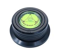 DollaTek 50 / 60Hz Bubble Level Rilevamento velocità Giradischi LP in Vinile Disco Lega Record Peso Stabilizzatore Clamp - Nero