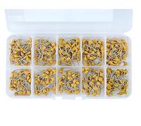 DollaTek 500 PZ 10 Valori da 0,1 uF a 10 uF (104~106 Ogni 50 Pezzi) Kit condensatore ceramico monolitico Multistrato Set assortimento + Scatola di plastica
