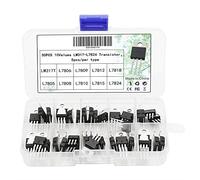 DollaTek 50PCS 10Value LM317T-L7824 Regolatore di Tensione Transistor Assortimento Set Box Kit 3 Pin Terminale T0-220 Transistor per Riparazione Fai da Te
