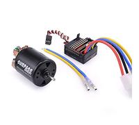 DollaTek 540 21T 4 poli motore spazzolato e 60A spazzolato ESC Combo con 6V / 3A BEC impermeabile 540 motore combo ESC per 1/10 RC auto da corsa