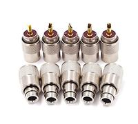 DollaTek 5PCS Connettori per cavi coassiali Testa UHF PL259 Cablaggio SL16 Maschio LMR195 50-3-7 RG142 RG58 RG213 R G8U