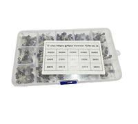 DollaTek 600PCS 15Values 40-160V 50-600mA Kit Assortiti Transistor NPN PNP Assortiti 2N2222-S9018 Triodo + Scatola di plastica