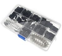 DollaTek 620PCS 2.54mm maschio femmina Wire Bridge e femmina (1Pin 2Pin 3Pin 4Pin 5Pin 6Pin 8pin) Kit scatola assortita Connettore + scatola di plastica