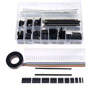 DollaTek 635PCS Kit Cavi per testine Pin IDC da 2,54 mm Step JST SM 1 2 3 4 5 6 Pin Alloggiamento Connettore Dupont Maschio Femmina Pin a crimpare Set assortimento di adattatori