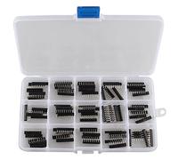 DollaTek 75PCS 15Value 2.54MM Resistor Network Single 9Pins Bussed Type Assortment Kit 100 Ohm-100K Ohm