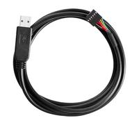 DollaTek Adattatore USB a seriale Adattatore USB a seriale TTL Cavo femmina 6 pin TTL-232R-5V-WE per disco rigido router (1 m, nero)