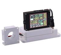 DollaTek amperometro voltmetro CC Wireless, 2.4" LCD Voltage Ampere Power Watt Coulomb capacità Tempo Tester Temperatura Tester Rivelatore con sensore Hall e sensore Temperatura - 80V 100A