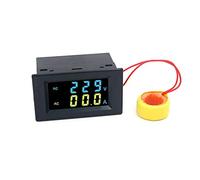 DollaTek D85-2042A Doppio display LCD Voltmetro Amperometro Display digitale Misuratore di tensione CA Misuratore di corrente CA AC80-500V AC0-100.0A - Nero