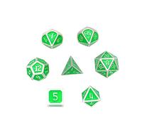 DollaTek Dadi poliedrici 7PCS in Metallo con Custodia Nera per Giochi di Ruolo Dungeons And Dragons D&D Insegnamento della Matematica (Viola)