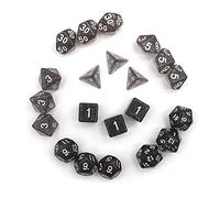 DollaTek Dadi poliedrici con Punto Glitter Set Giochi da Tavolo Dadi 3 Set Dadi 3 x 7 (21 Pezzi) Serie Die D20 D12 D10 D8 D6 D4 DND Rpg MTG Doppi Colori One Piece (Nero)