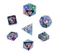 DollaTek Dragon Pattern DND Set di Dadi in Metallo utilizzato per Dungeon e Dragon DND Dice Game (con Borsa Nera) - colorato