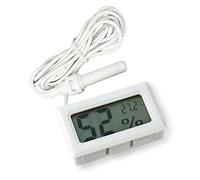 DollaTek Igrometro termometro Digitale LCD 2 in 1 con Esterno per rettili Acquario Incubatore Uccelli - Bianco