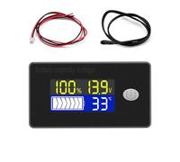 DollaTek Indicatore della capacità della batteria Display 12V Voltmetro LCD Misuratore di temperatura Tester