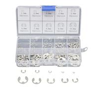 DollaTek Kit assortimento di anelli elastici di ritegno a clip in acciaio inossidabile 120 pezzi da 120 mm da 1,5 mm a 10 mm