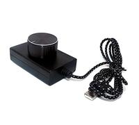 DollaTek Manopola di Controllo del Volume USB, regolatore del Volume del Volume del Computer con Un Solo Tasto Funzione di silenziamento Supporto Win7 / 8/10 / XP/Mac/Vista Android - Nero