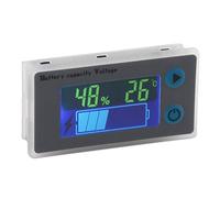 DollaTek Misuratore di capacità della batteria 10-100V Livello batteria programmabile Misuratore della temperatura Misuratore Display LCD Indicatore percentuale