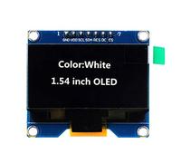 DollaTek Modulo Display OLED da 1.54 Pollici 128x64 SPI IIC Interfaccia Scheda Schermo OLED 3.3-5 V UART - Carattere Bianco