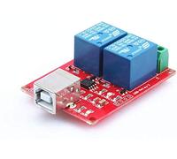 DollaTek Modulo relè a 2 canali CC 5V Driver di Controllo USB Driver Gratuito Controllo Intelligente PC